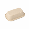 24 oz bagasse food container showing the molded base