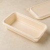 Interior detail of 550ml single compartment cornstarch food container