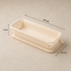 550ml rectangular single compartment cornstarch food container size details