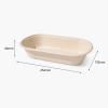 Size guide for an 850 ml single-compartment container