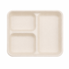 900 ml Three-Compartment Bagasse Food Container