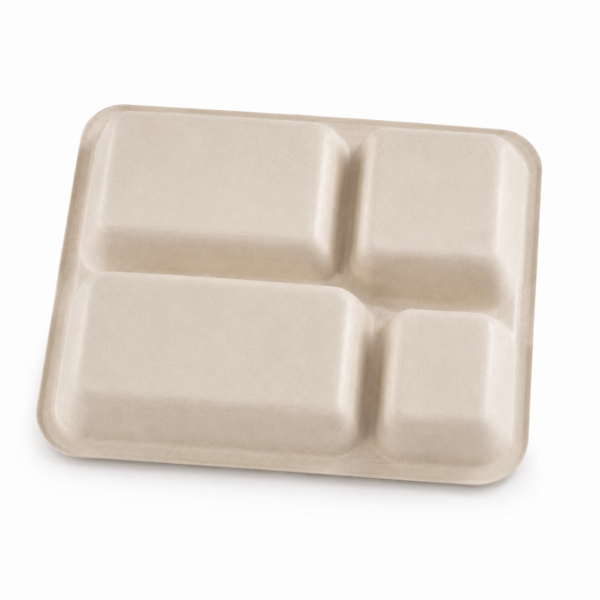 Bottom view matching the four compartment sizes