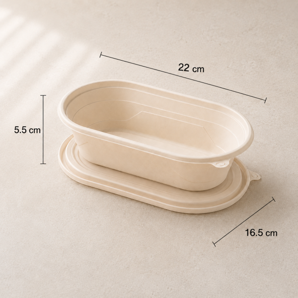 700ml eco friendly cornstarch food container dimension disposable lunch box