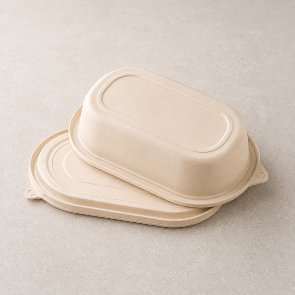 stackable cornstarch meal prep container with lid eco friendly disposable food container