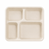 Top view showing four different food sections