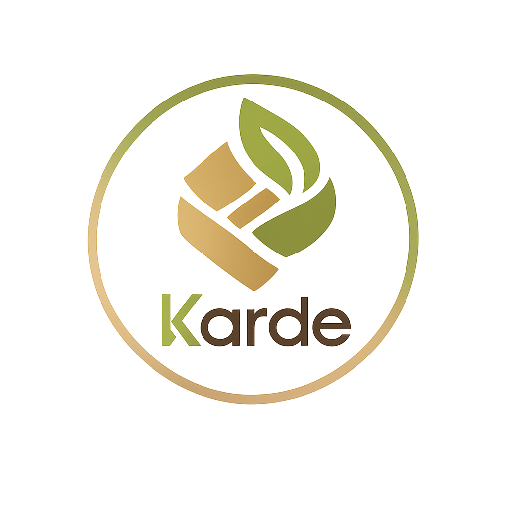 Karde Food Packing logo with green eco packaging symbol