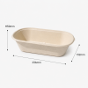 1000ml bagasse food box size and dimensions