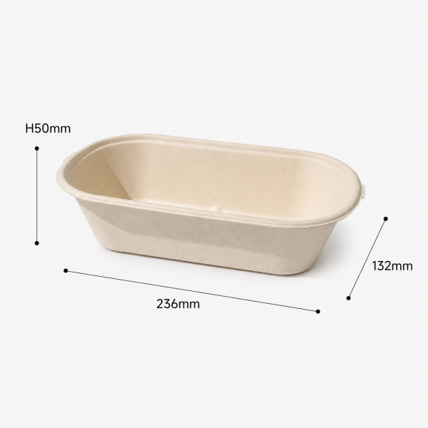1000ml bagasse food box size and dimensions