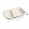 1000ml Two Compartment Bagasse Food Tray