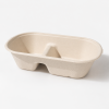 1000ml double compartment bagasse food box