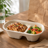 1000ml Double Compartment Bagasse Food Box