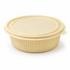 1000ml round cornstarch bowl with lid for takeaway food packaging