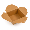 Open 1080ml kraft paper takeaway box showing four fold-out side panels