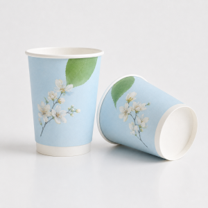 10oz double wall paper cup front view for beverage service
