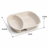 1100ml Two Compartment Bagasse Food Tray