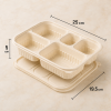 1200ml Five Compartment Cornstarch Food Container