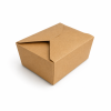 2000ml kraft paper takeaway food box closed front view for large meals