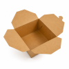 Open 2000ml kraft paper takeaway box showing four fold-out side panels