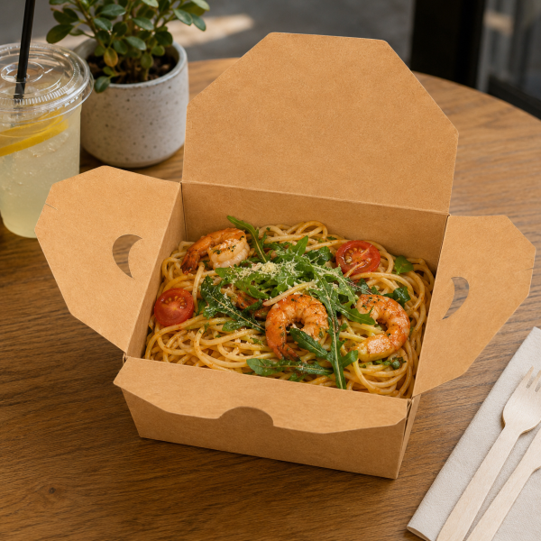 2000ml Vented Kraft Takeaway Box
