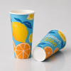 22oz disposable cup bottom view with realistic product photography