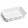 400ml bagasse food tray with rectangular shallow design