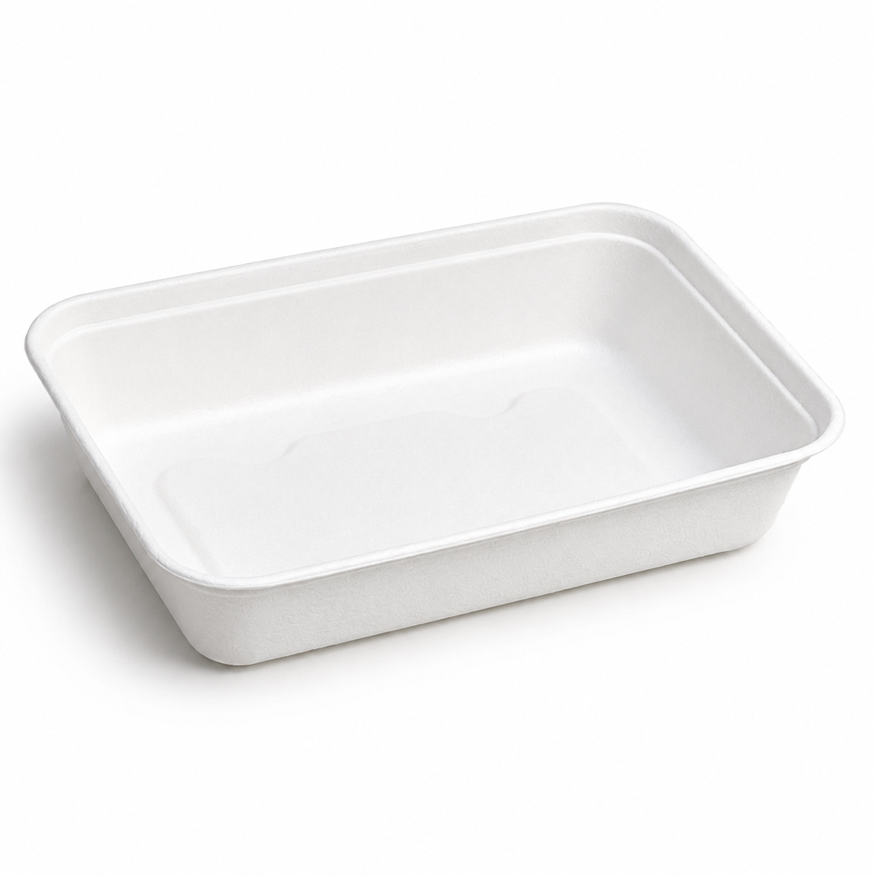 400ml bagasse food tray with rectangular shallow design