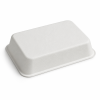 Underside view of 400ml molded bagasse food tray