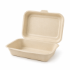 450ml bagasse clamshell food container for takeaway packaging