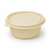 450ml round cornstarch bowl front view for takeaway food packaging