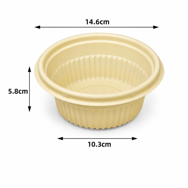 450ml round cornstarch bowl dimensions 14.6cm diameter and 5.8cm height