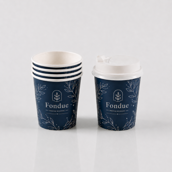 4oz custom printed paper cups for wholesale beverage packaging