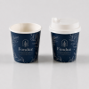 4oz paper cup with open cup and matching white lid