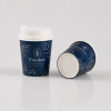4oz paper cup with white lid and custom printed design