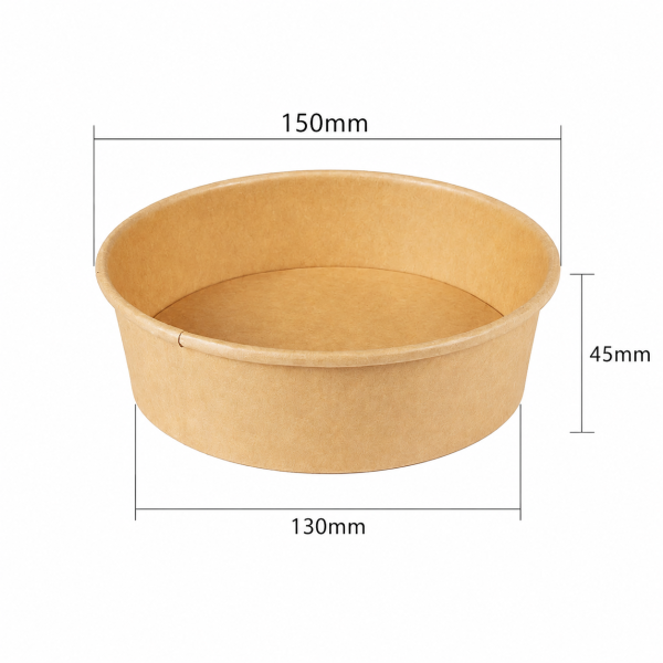 500ml-round-kraft-paper-bowl-dimensions-150mm 500ml round kraft paper bowl dimensions with 150mm diameter and 45mm height