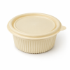 550ml round cornstarch bowl front view for takeaway food packaging