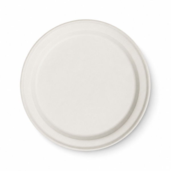 6 Inch Round Bagasse Plate
