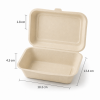 600ml Bagasse Clamshell Food Container