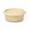 650ml round cornstarch bowl front view for takeaway food packaging