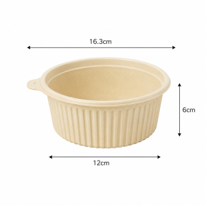 650ml round cornstarch bowl dimensions 16.3cm diameter and 6cm height
