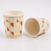 6oz paper cup showing inside view and rolled rim design