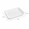 7 inch bagasse tray dimensions measuring 18 by 13.5 by 2.5 centimeters