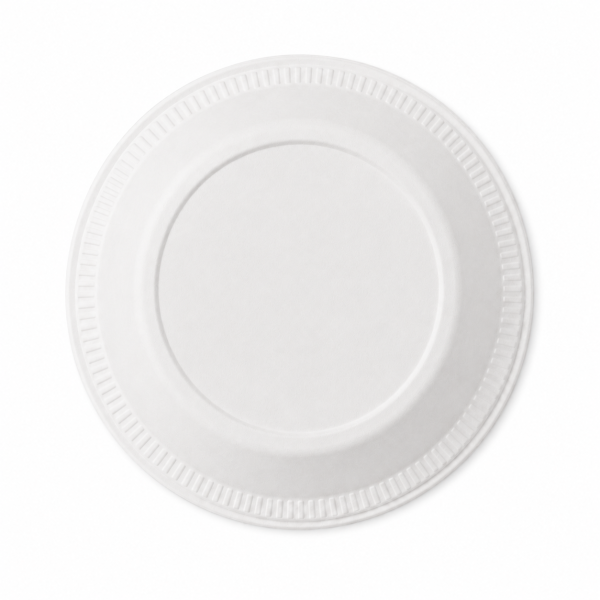 7 Inch Fluted Round Bagasse Plate