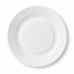 7 inch fluted round bagasse plate