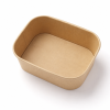 750ml-rectangular-kraft-paper-bowl-interior-view 750ml rectangular kraft paper bowl top angled interior view without lid