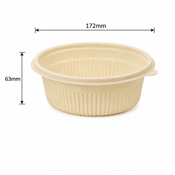 750ml round cornstarch bowl dimensions 172mm diameter and 63mm height