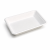 8 inch bagasse food tray displayed from front on clean white background