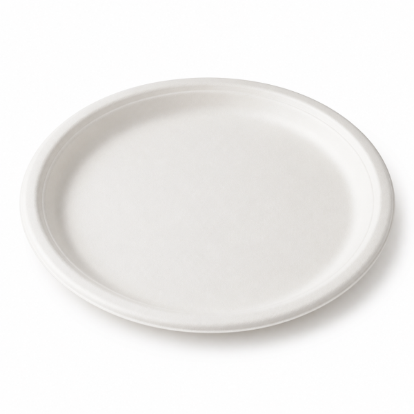 8 inch bagasse round plate for disposable food service
