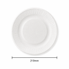 Bottom view of 8 inch fluted bagasse plate
