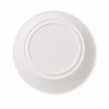 Bottom view of 8 inch fluted bagasse plate