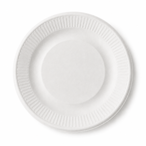8 inch fluted round bagasse plate